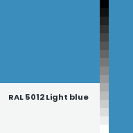 Color chip: RAL 5012 Light blue