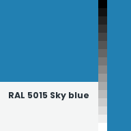 Color chip: RAL 5015 Sky blue