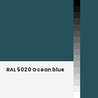 Color chip: RAL 5020 Ocean blue