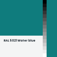 Color chip: RAL 5021 Water blue