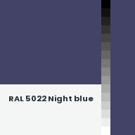 Color chip: RAL 5022 Night blue