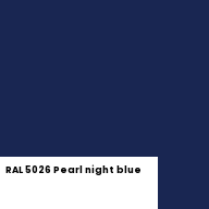 Color chip: RAL 5026 Pearl night blue