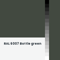 Color chip: RAL 6007 Bottle green