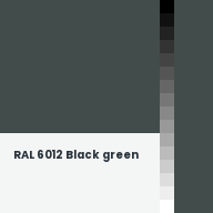 Color chip: RAL 6012 Black green