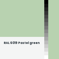 Color chip: RAL 6019 Pastel green