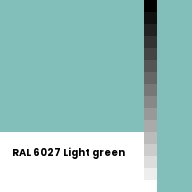 Color chip: RAL 6027 Light green
