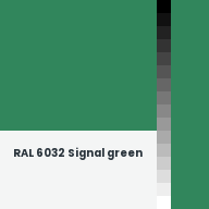 Color chip: RAL 6032 Signal green