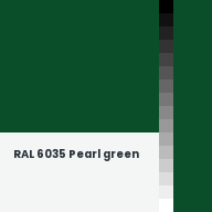 Color chip: RAL 6035 Pearl green
