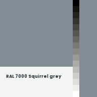 Color chip: RAL 7000 Squirrel grey