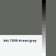 Color chip: RAL 7009 Green grey