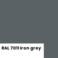 Color chip: RAL 7011 Iron grey