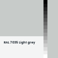 Color chip: RAL 7035 Light grey