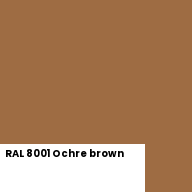 Color chip: RAL 8001 Ochre brown