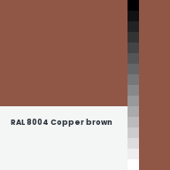 Color chip: RAL 8004 Copper brown