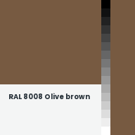 Color chip: RAL 8008 Olive brown