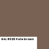 Color chip: RAL 8025 Pale brown