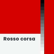 Color chip: Rosso corsa