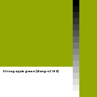 Color chip: Strong apple green (Bang-v3 160)