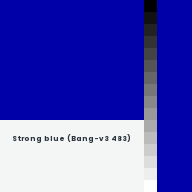Color chip: Strong blue (Bang-v3 483)