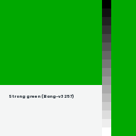 Color chip: Strong green (Bang-v3 257)