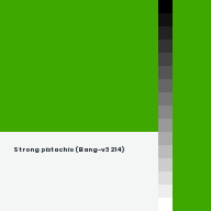 Color chip: Strong pistachio (Bang-v3 214)