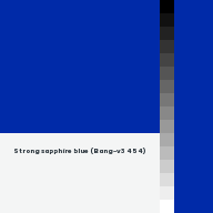 Color chip: Strong sapphire blue (Bang-v3 454)