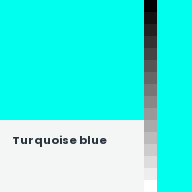 Color chip: Turquoise blue