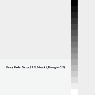 Color chip: Very Pale Gray / 7% black (Bang-v3 2)