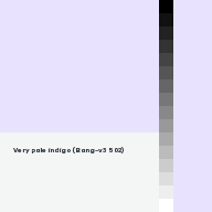 Color chip: Very pale indigo (Bang-v3 502)