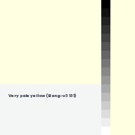 Color chip: Very pale yellow (Bang-v3 131)