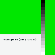 Color chip: Vivid green (Bang-v3 253)
