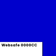 Color chip: Websafe 0000CC