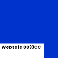 Color chip: Websafe 0033CC