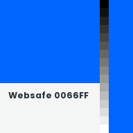 Color chip: Websafe 0066FF