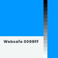 Color chip: Websafe 0099FF