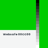 Color chip: Websafe 00CC00