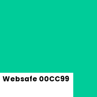 Color chip: Websafe 00CC99