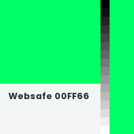 Color chip: Websafe 00FF66