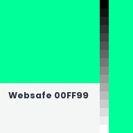 Color chip: Websafe 00FF99