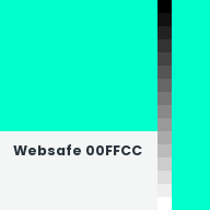 Color chip: Websafe 00FFCC