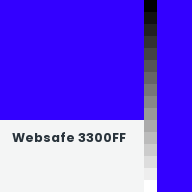 Color chip: Websafe 3300FF