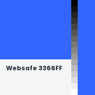 Color chip: Websafe 3366FF