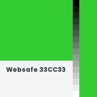 Color chip: Websafe 33CC33