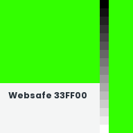 Color chip: Websafe 33FF00