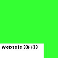 Color chip: Websafe 33FF33