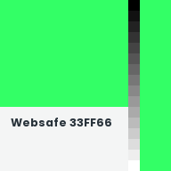 Color chip: Websafe 33FF66