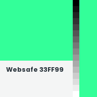 Color chip: Websafe 33FF99
