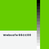 Color chip: Websafe 66CC00