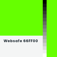 Color chip: Websafe 66FF00
