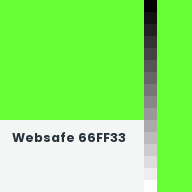 Color chip: Websafe 66FF33